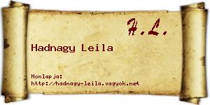 Hadnagy Leila névjegykártya